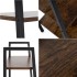 Etajera cu 4 rafturi, metal si MDF, stil industrial, 56x34x138 cm, maro inchis si negru [21]