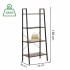Etajera cu 4 rafturi, metal si MDF, stil industrial, 56x34x138 cm, maro inchis si negru [22]