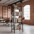 Etajera cu 4 rafturi, metal si MDF, stil industrial, 56x34x138 cm, maro inchis si negru [9]