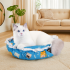 Culcus transformabil pentru pisici, tip saltea cu pereti, 73 cm, albastru [12]