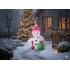 Om de zapada gonflabil pentru exterior, cu iluminare LED, 180 cm, compresor integrat, alb [2]