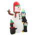 Om de zapada gonflabil de exterior, cu pinguini si iluminare LED, 190 cm, compresor integrat, alb [4]