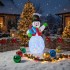 Om de zapada gonflabil de exterior, iluminare LED, 180 cm, compresor integrat, alb [4]