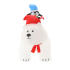 Urs polar gonflabil de exterior, iluminare LED, cu doi pinguini, compresor integrat, 200x120x80 cm, alb [2]