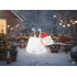 Urs polar gonflabil de exterior, iluminare LED, cu doi pinguini, compresor integrat, 200x120x80 cm, alb [7]