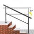 Balustrada aluminiu, 2-3 trepte Vivatechnix Negru Mat, Inaltime 89.5cm, lungime 121 cm, pozitii reglabile [5]