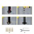 Balustrada fier forjat, 2-3 trepte Vivatechnix Negru Mat, Inaltime 159.6 cm, lungime 76.5 cm, pozitii reglabile [6]