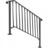 Balustrada fier forjat, 4-5 trepte Vivatechnix Negru Mat, Inaltime 99.8 cm, lungime 144.7 cm, pozitii reglabile [3]