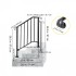 Balustrada fier forjat pentru 2 sau 3 trepte, Vivatechnix Negru Mat, lungime 71 cm, Inaltime 97 cm, Otel [2]