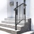 Balustrada fier forjat pentru 2 sau 3 trepte, Vivatechnix Negru Mat, lungime 71 cm, Inaltime 97 cm, Otel [4]