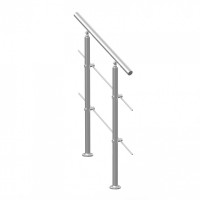 Balustrada inox, 1-2 trepte Vivatechnix, 800 x 104 x 1060 mm, Unghi reglabil 0Â° - 45Â°, accesorii prindere