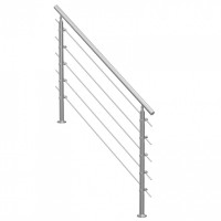Balustrada inox, 4-5 trepte Vivatechnix, 1500 x 104 x 1060 mm, Unghi reglabil 0Â° - 45Â°, accesorii prindere