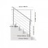 Balustrada inox, 4-5 trepte Vivatechnix, 1500 x 104 x 1060 mm, Unghi reglabil 0Â° - 45Â°, accesorii prindere [5]