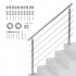 Balustrada inox, 4-5 trepte Vivatechnix, 1500 x 104 x 1060 mm, Unghi reglabil 0Â° - 45Â°, accesorii prindere [6]