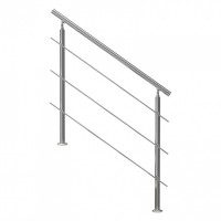 Balustrada inox, 4-5 trepte Vivatechnix, Inaltime 1060mm, lungime 1200mm, pozitii reglabile, 3 bare transversale Balustrada inox, 4-5 trepte Vivatechnix, Inaltime 1060mm, lungime 1200mm, pozitii reglabile, 3 bare transversale