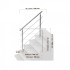 Balustrada inox, 4-5 trepte Vivatechnix, Inaltime 1060mm, lungime 1200mm, pozitii reglabile, 3 bare transversale [6]