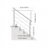 Balustrada inox, 5-6 trepte Vivatechnix, Inaltime 1060 mm, lungime 1500 mm, pozitii reglabile, accesorii prindere [6]