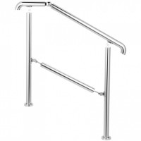 Balustrada inox pentru 2 sau 3 trepte Vivatechnix, Inaltime 86 cm, lungime 106 cm, pozitii reglabile Balustrada inox pentru 2 sau 3 trepte Vivatechnix, Inaltime 86 cm, lungime 106 cm, pozitii reglabile
