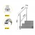 Balustrada inox pentru 4 sau 5 trepte Vivatechnix, Inaltime 86 cm, lungime 161 cm, pozitii reglabile [5]