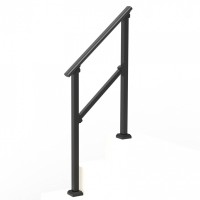 Balustrada otel, 1-2 trepte Vivatechnix, Dimensiune 1030 x 84 x 920 mm, Unghi reglabil 0Â° - 40Â°, Negru