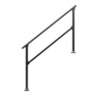 Balustrada otel, 4-5 trepte Vivatechnix, Dimensiune 1380 x 84 x 920 mm, Unghi reglabil 0Â° - 40Â°, Negru