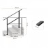 Balustrada otel carbon, Vivatechnix 2-3 trepte, Teava patrata, Negru Mat, lungime 103 cm, pozitii reglabile [6]