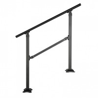 Balustrada otel forjat, max 3 trepte Vivatechnix Negru Mat, Inaltime 81.3 cm, lungime 102.4 cm, pozitii reglabile