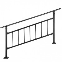 Balustrada otel forjat, max 5 trepte Vivatechnix Negru Mat, Inaltime 83.5 cm, lungime 172.5 cm, pozitii reglabile Balustrada otel forjat, max 5 trepte Vivatechnix Negru Mat, Inaltime 83.5 cm, lungime 172.5 cm, pozitii reglabile