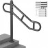 Balustrada otel, Prindere podea, pentru 1-3 trepte, lungime 1029 mm, max 113 kg [8]