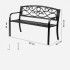 Banca pentru gradina, Vivatechnix Metal, 53 x 127 x 82 cm, pentru 3 persoane, max 250 kg [5]