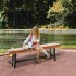 Banca pentru gradina, Vivatechnix Metal/Lemn, 36.5 x 160 x 48.2 cm, 3 persoane, max 227 kg [4]