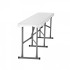 Banca pliabila  1830x307x430 mm, HDPE si Otel, pentru gradina sau catering, Alba [5]