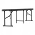 Banca pliabila  1830x307x430 mm, HDPE si Otel, pentru gradina sau catering, Negru [5]