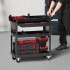 Carucior cu 4 niveluri pentru scule, Vivatechnix max 160 kg, 4 x roti, 830 x 350 x 826 mm, 1 sertar cu cheie, carlige laterale [4]