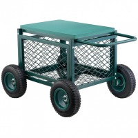 Carucior multifunctional pentru gradina cu sezut, 760×520×440 mm, Capacitate 181 kg, Otel, Roti gonflabile Carucior multifunctional pentru gradina cu sezut, 760×520×440 mm, Capacitate 181 kg, Otel, Roti gonflabile
