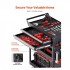Carucior pentru scule cu 3 tavi si 2 sertare, Vivatechnix max 182 kg, 4 x roti, 785 x 450 x 945 mm, carlige laterale [8]