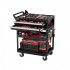 Carucior pentru scule cu 3 tavi si 2 sertare, Vivatechnix max 182 kg, 4 x roti, 785 x 450 x 945 mm, carlige laterale [9]