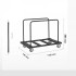 Carucior pentru transport placi gips-carton, maxim 800 Kg, 10 placi, Otel, 4 x roti, 1150 x 740 x 995 mm [6]