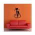 Ceas de perete, metalic, Krodesign Black Cat-1, diametru 60 cm [2]