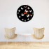 Ceas de perete metalic Krodesign Butterfly, diametru 50 cm, negru [4]