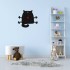 Ceas de perete metalic Krodesign Cat KRO-1158, diametru 50 cm, negru [2]