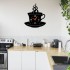 Ceas de perete metalic Krodesign Coffee Mug, diametru 50 cm, negru [2]