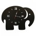 Ceas de perete metalic Krodesign Elephant, diametru 70 cm, negru [2]