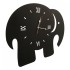 Ceas de perete metalic Krodesign Elephant, diametru 70 cm, negru [3]