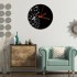 Ceas de perete metalic Krodesign Flowers KRO-1091, diametru 50 cm, negru [2]