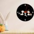 Ceas de perete metalic Krodesign Kitty Cat KRO-1160, diametru 50 cm, negru [2]