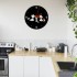 Ceas de perete metalic Krodesign Kitty Cat KRO-1160, diametru 50 cm, negru [4]