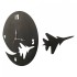 Ceas de perete metalic Krodesign Plane, diametru 50 cm, negru [3]