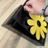 Cutie postala Vivatechnix Flower KRO-1229, otel, 400x250x100mm, Negru/Galben, 2 chei [4]