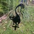Decoratiune gradina / ghiveci Krodesign Back Cat KRO-1140, metal, inaltime 61 cm [3]
